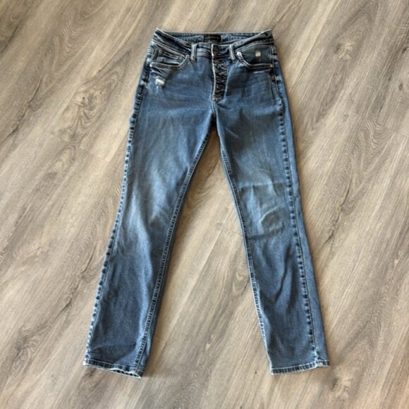 🚩 Silver Jeans most wanted straight denim jeans size 27 - Picture 3 of 12